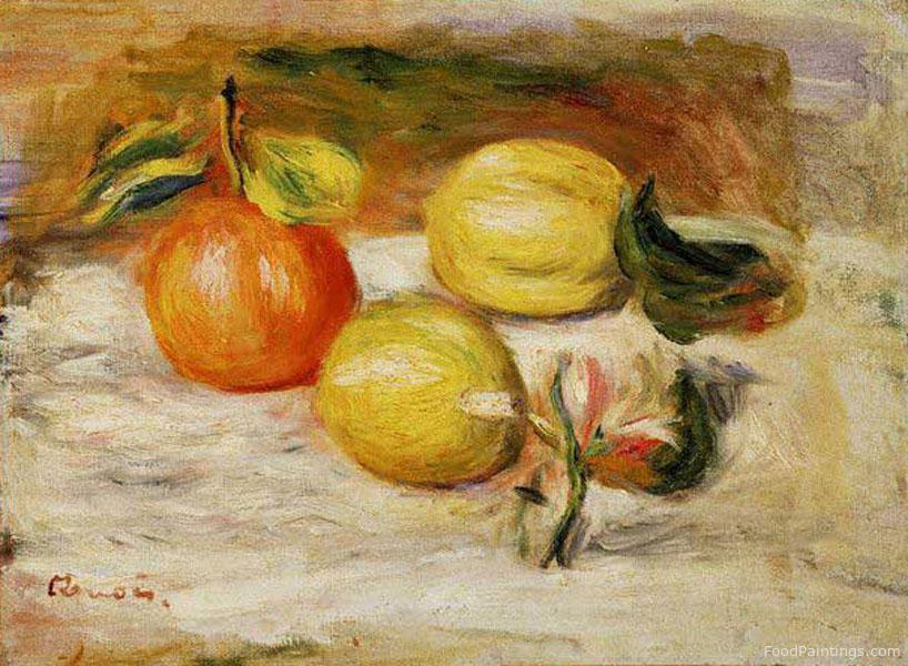Apple and Two Lemons - Pierre Auguste Renoir