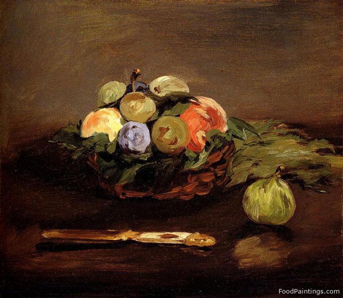 Basket of Fruit - Edouard Manet - c. 1864