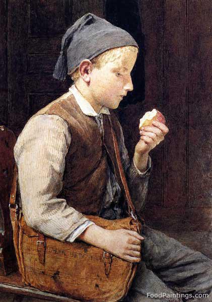 Boy Eating an Apple - Albert Anker - 1904