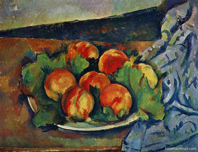 Dish of Peaches - Paul Cezanne - 1894