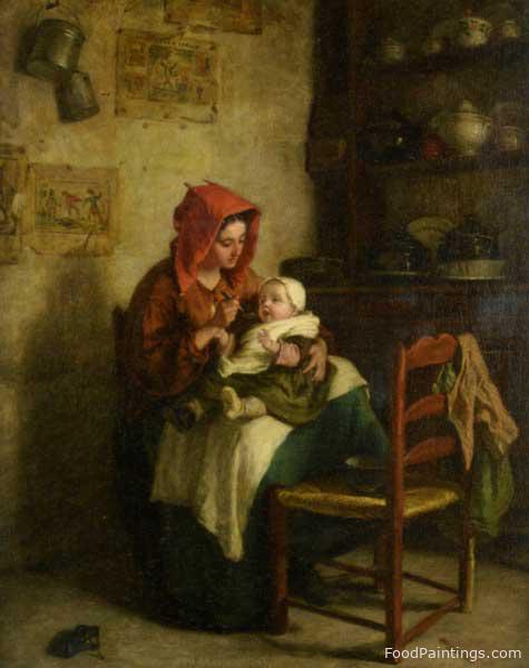 Feeding Time - Pierre Edouard Frere - 1863