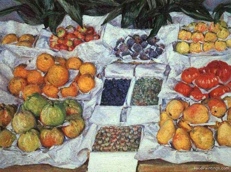 Fruit Displayed on a Stand - Gustave Caillebotte – c. 1882