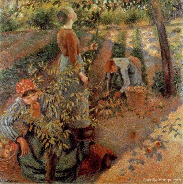 The Apple Pickers - Camille Pissarro - 1886