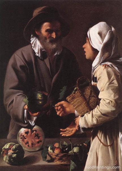 The Fruit Vendor - Pensionante del Saraceni - c. between 1615 and 1620