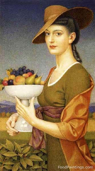 A Dish of Fruit – Joseph Edward Southall - 1941