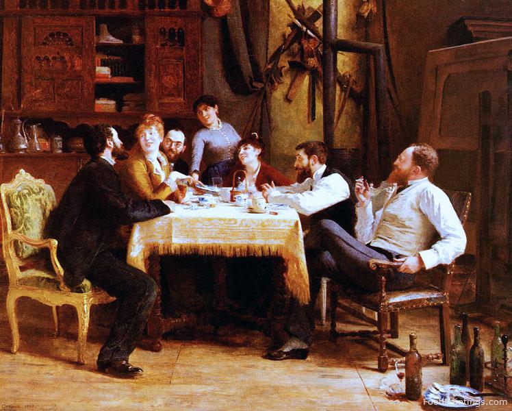 A Friends' Lunch - Fernand Cormon - 1885