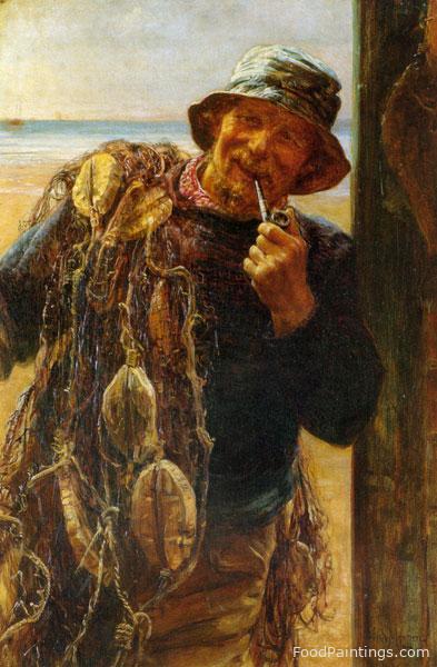 A Jovial Fisherman - Frederick Morgan - 1896