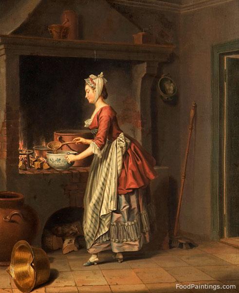 A Maid Taking Soup from a Pot - Pehr Hillestrom
