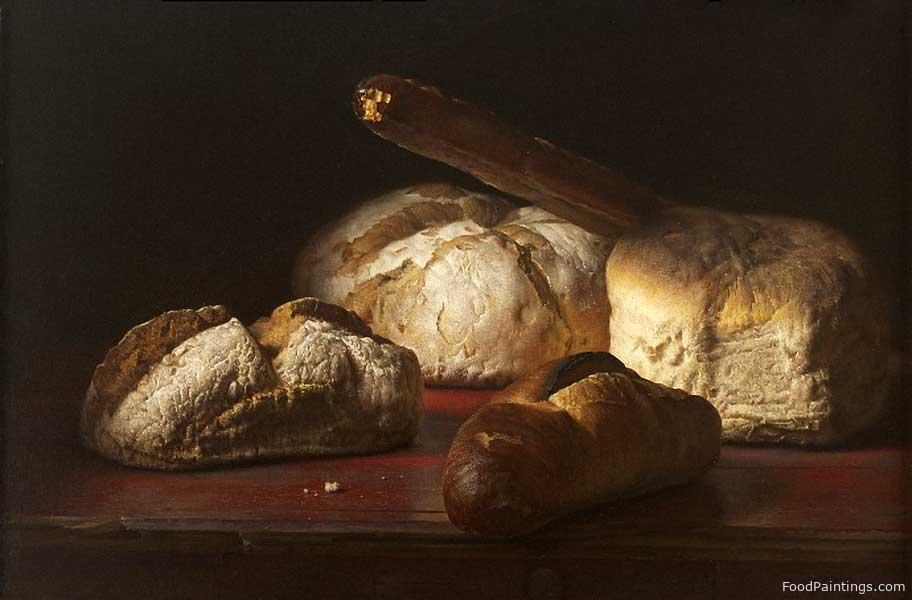 A Still Life with Bread - Johannes Hendrik Eversen - 1969