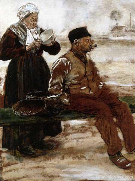 After Dining - Jean Francois Raffaelli - 1884
