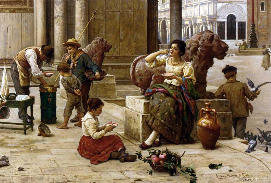 An Afternoon Rest in the Piazza San Marco - Antonio Ermolao Paoletti