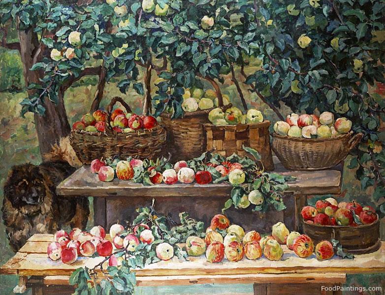 Apples and a Dog - Pyotr Konchalovsky - 1939