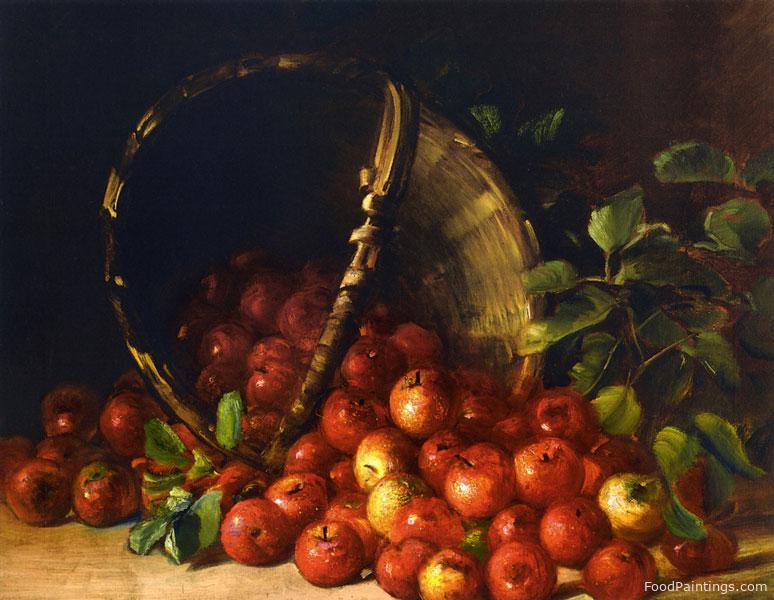Apples in an Overturned Basket - Charles Ethan Porter - c. 1885