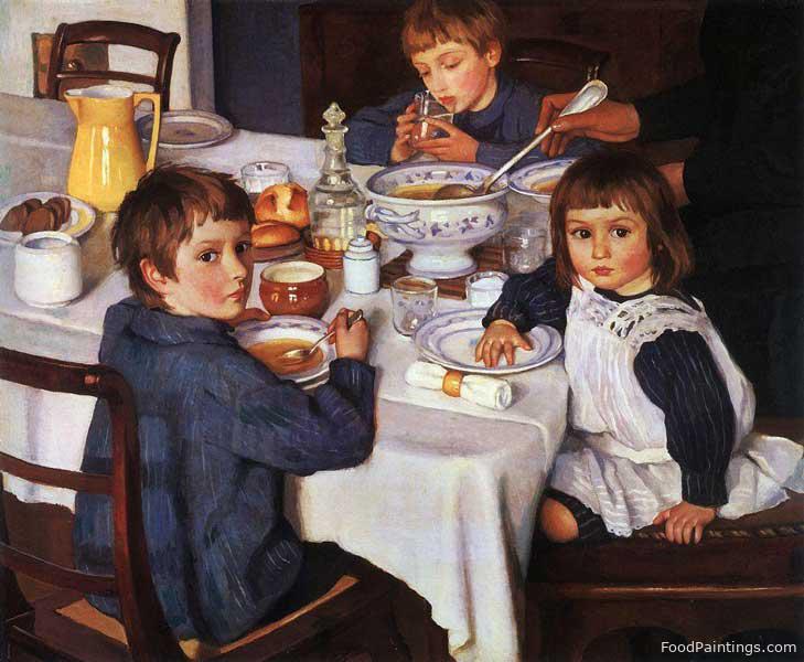 At Breakfast - Zinaida Serebriakova - 1914