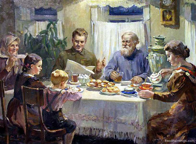 At Dinner - Vasily Bayuskin