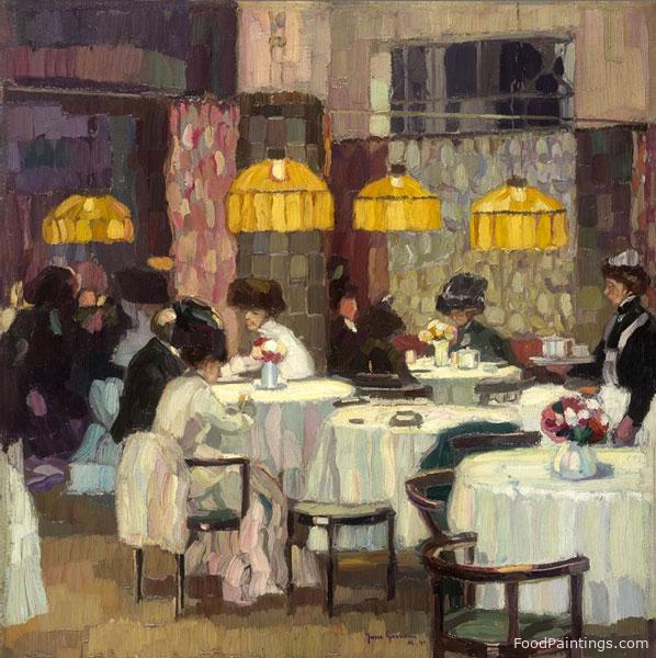 At the Tea Room - Josse Goossens - 1910