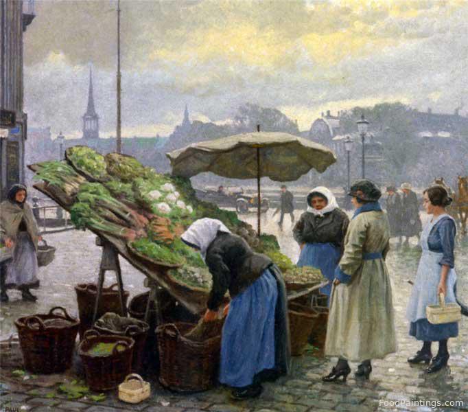 At the Vegetable Market - Paul Gustave Fischer