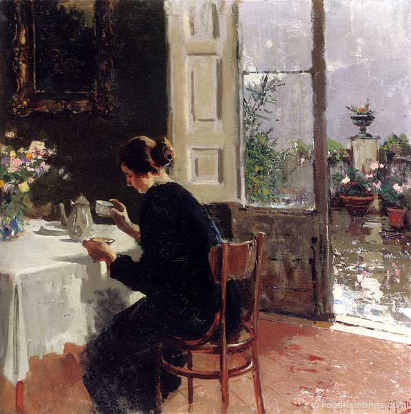 At the Window - Vincenzo Irolli - c. 1900