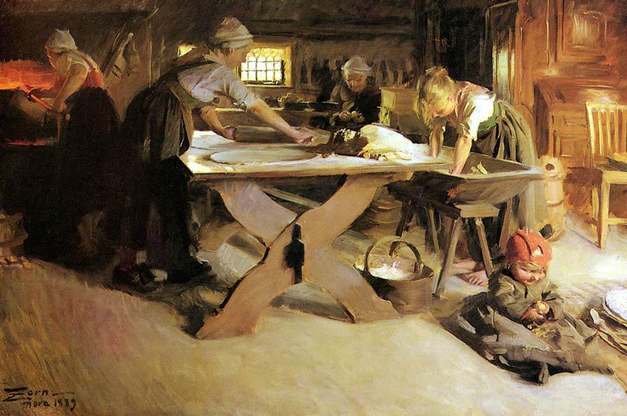 Baking Bread - Anders Zorn - 1889
