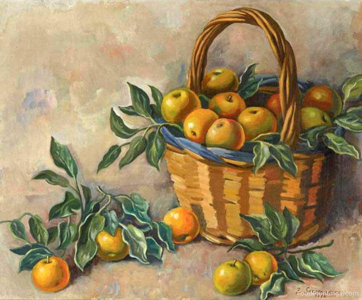 Basket of Apples - Zinaida Serebriakova - 1934