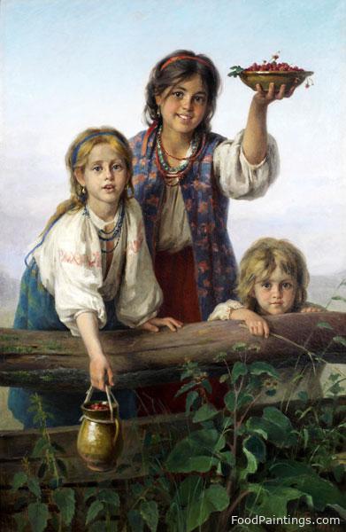 Berries for sale! - Khariton Platonov - 1888