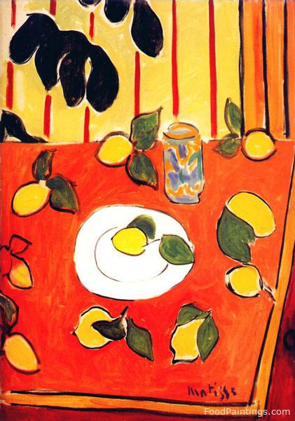 Black Philodendron and Lemons - Henri Matisse - 1943