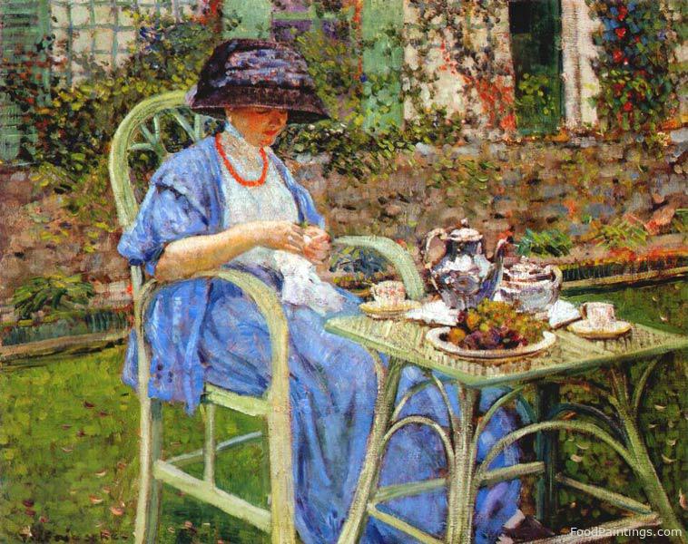 Breakfast in the Garden - Frederick Carl Frieseke - c. 1911