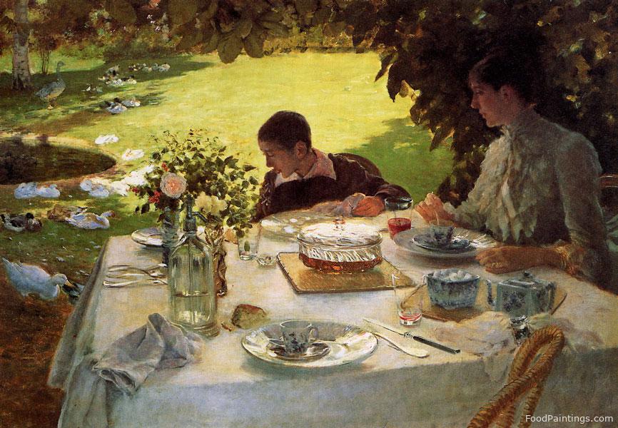 Breakfast in the Garden - Giuseppe de Nittis - 1883