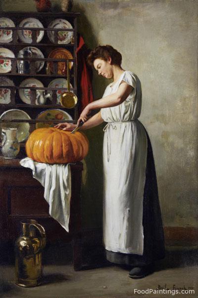 Carving the Pumpkin - Franck Antoine Bail - 1910