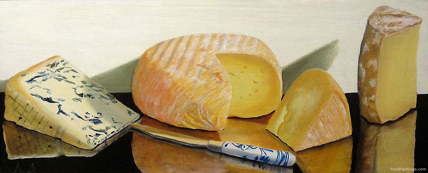 Cheeses with Delft Knife - Ann Arnold - 2004