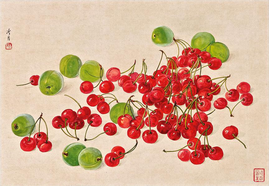 Cherries and Green Plums - Tao Lengyue