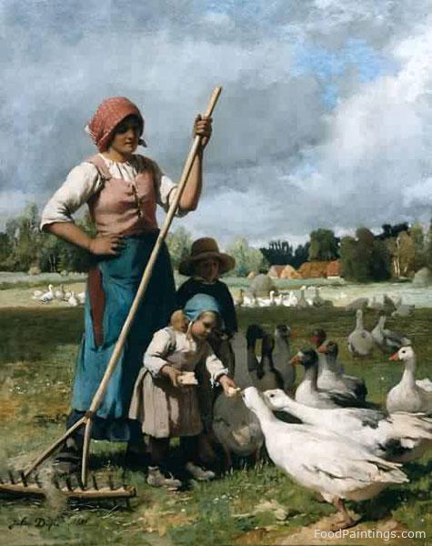 Children Feeding Geese - Julien Dupre - 1881
