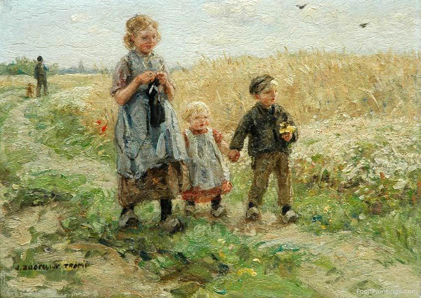 Children in a Corn Field - Jan Zoetelief Tromp