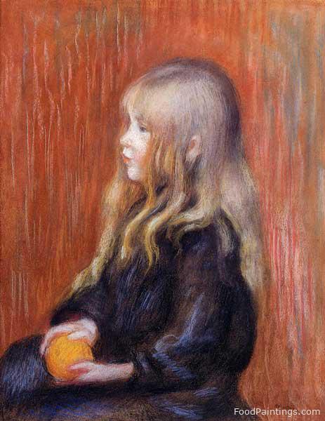 Coco Holding an Orange - Pierre Auguste Renoir - 1904