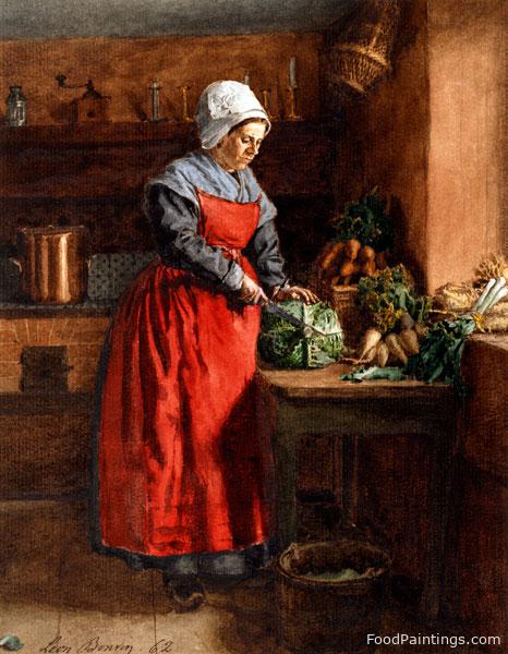 Cook with Red Apron - Leon Bonvin - 1862