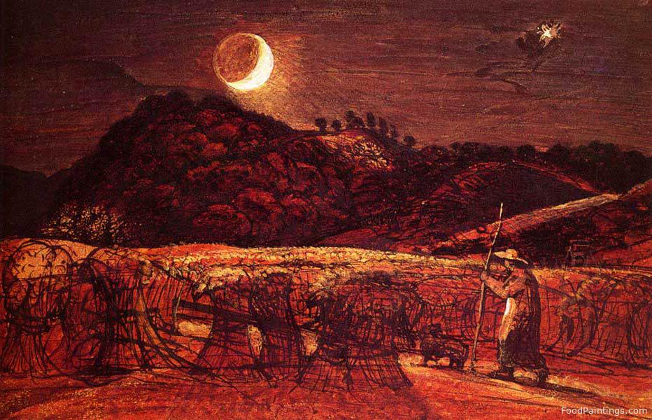 Cornfield by Moonlight - Samuel Palmer - c. 1830