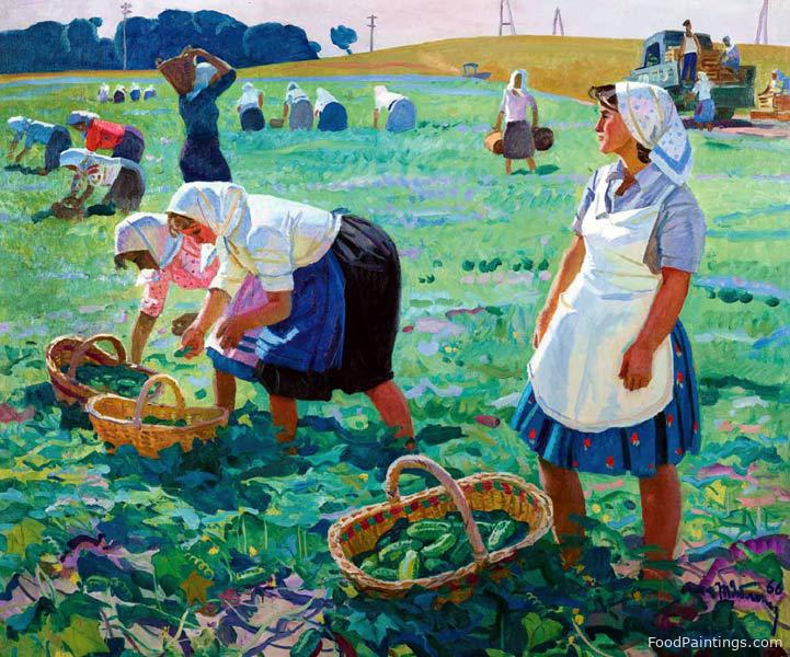 Cucumber Harvesting - Tatyana Nilovna Yablonskaya - 1966