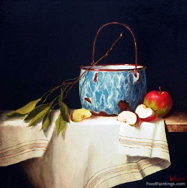 Enamel Bucket and Apples - Bert Berine