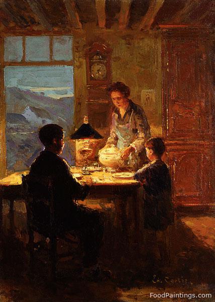 Family Interior - Edouard Leon Cortes