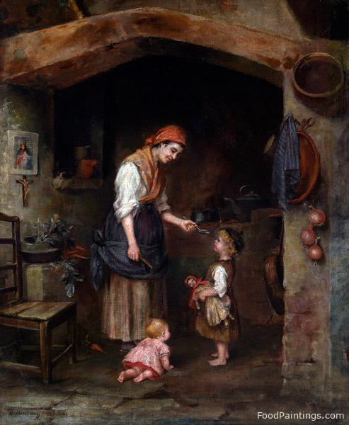 Feeding the Children - Alexei Harlamoff - 1869
