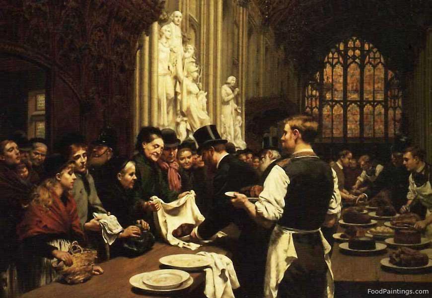 Feeding the Hungry after the Lord Mayor's Banquet - Adrien Emmanuel Marie - 1882