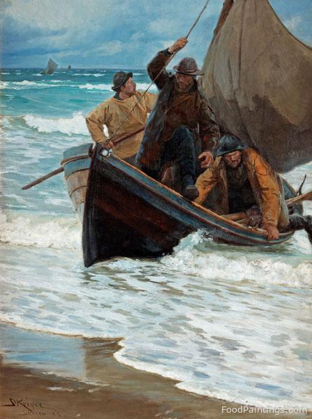 Fisherman Returning Home, Skagen - Peder Severin Kroyer - 1885