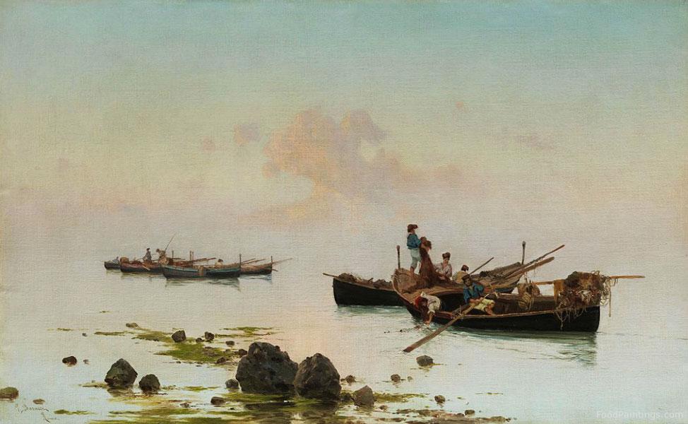 Fishing Boats at Sea Shore - Pietro Barucci