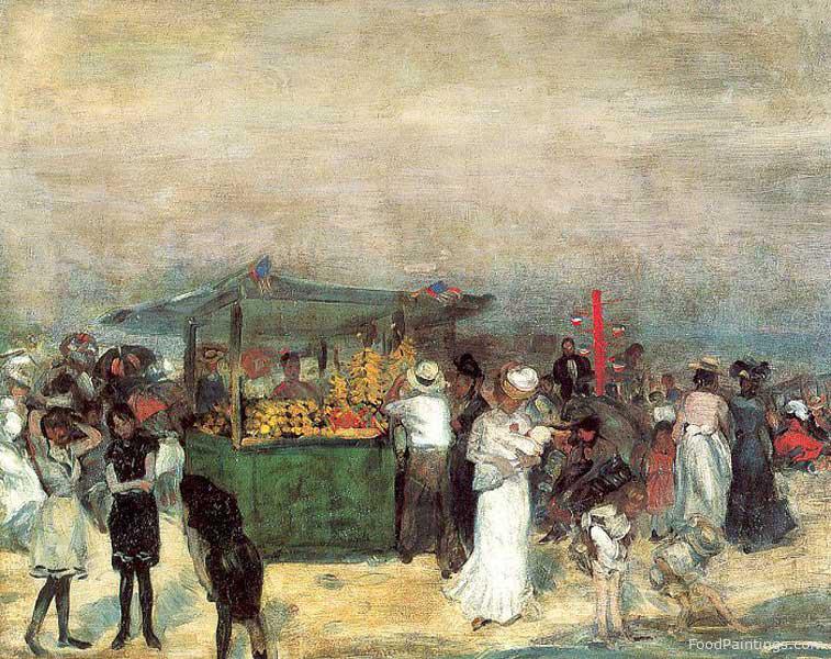 Fruit Stand, Coney Island - William Glackens - 1898