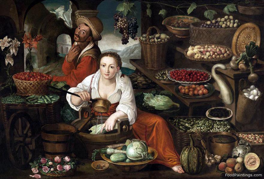 Fruit and Vegetable Vendors - Scipio Goltzius - 1577