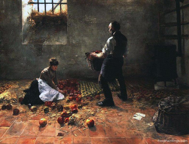Gathering Apples - Lajos Karcsay - 1887
