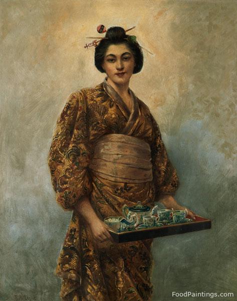 Geisha with Tea Tray - George Dunlop Leslie