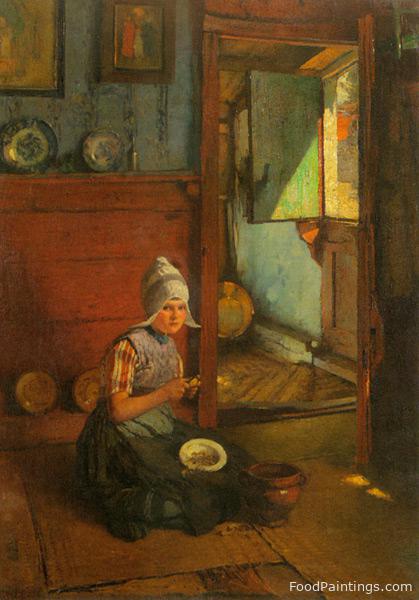Girl Peeling Potatoes, Volendam - Rudolf Gudden