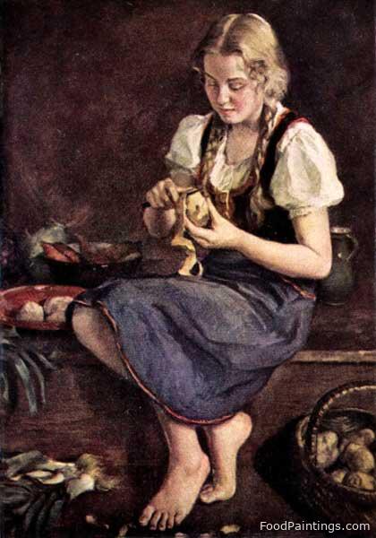Girl in Kitchen - Wilhelm Hempfing - 1941