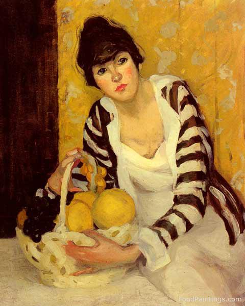 Girl with Fruit - Jane Peterson